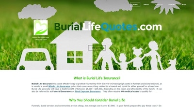 BurialLifeQuotes.com - an easy free quote for end of life insurance or burial life insurance
